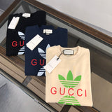Side profile of Gucci luxury clothing with relaxed-fit cut