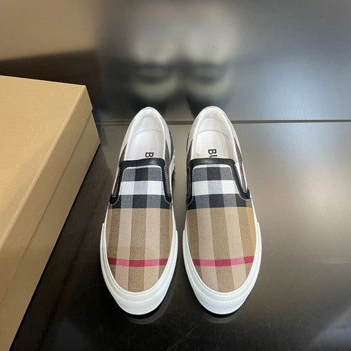 Burberry Grey Low-Top Sneakers - Full Silhouette View