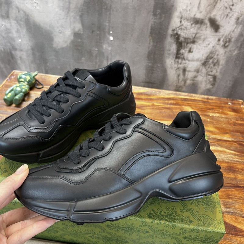 Gucci fresh white-and-black luxury sneakers view 7 signature lace-up style