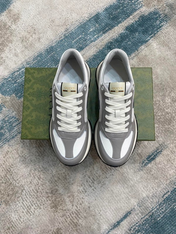 Gucci neutral cream luxury sneakers view 10 signature lace-up style