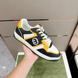 Gucci soft grey luxury sneakers view 5 bold athletic profile