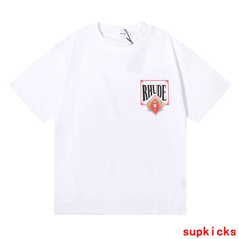 Full styled look of Rhude luxury clothing with streetwear-inspired cut