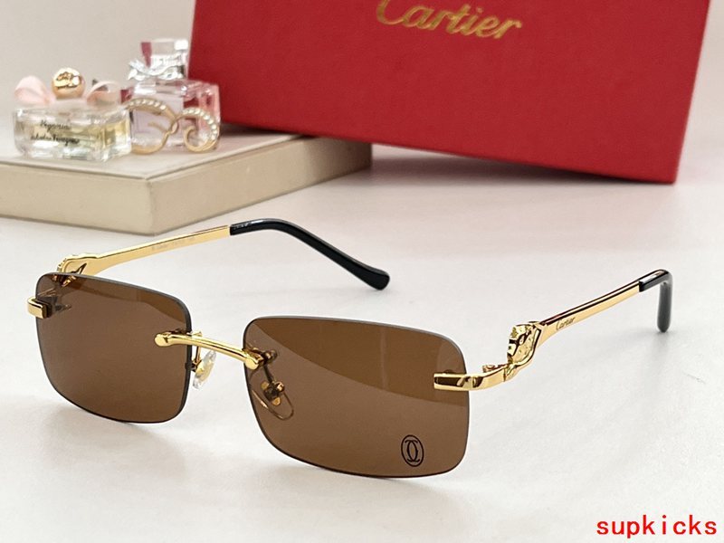 Angled view of Cartier unisex sunglasses
