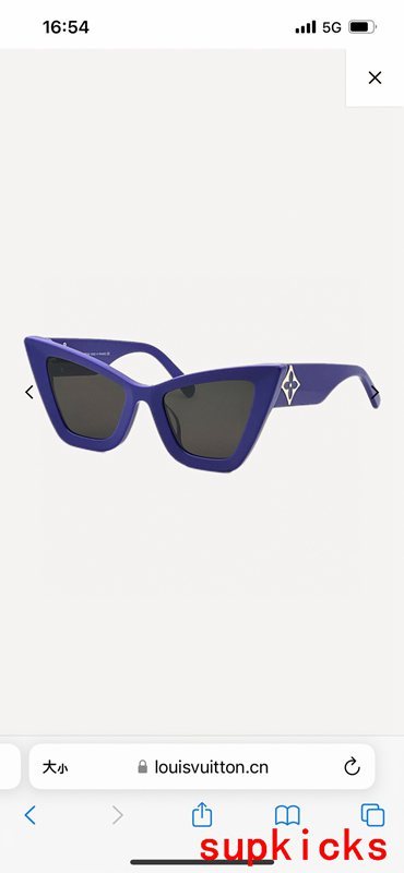 Front view of Louis Vuitton unisex sunglasses