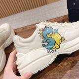 Gucci classic monochrome luxury sneakers view 9 heritage-inspired look