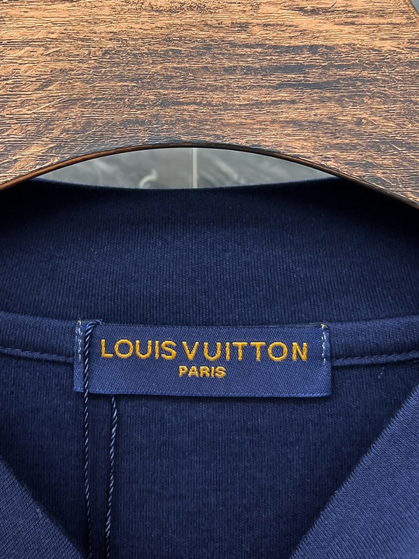 Side profile of Louis Vuitton luxury clothing with streetwear-inspired cut