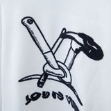 Full styled look of Louis Vuitton luxury clothing with logo-detail design
