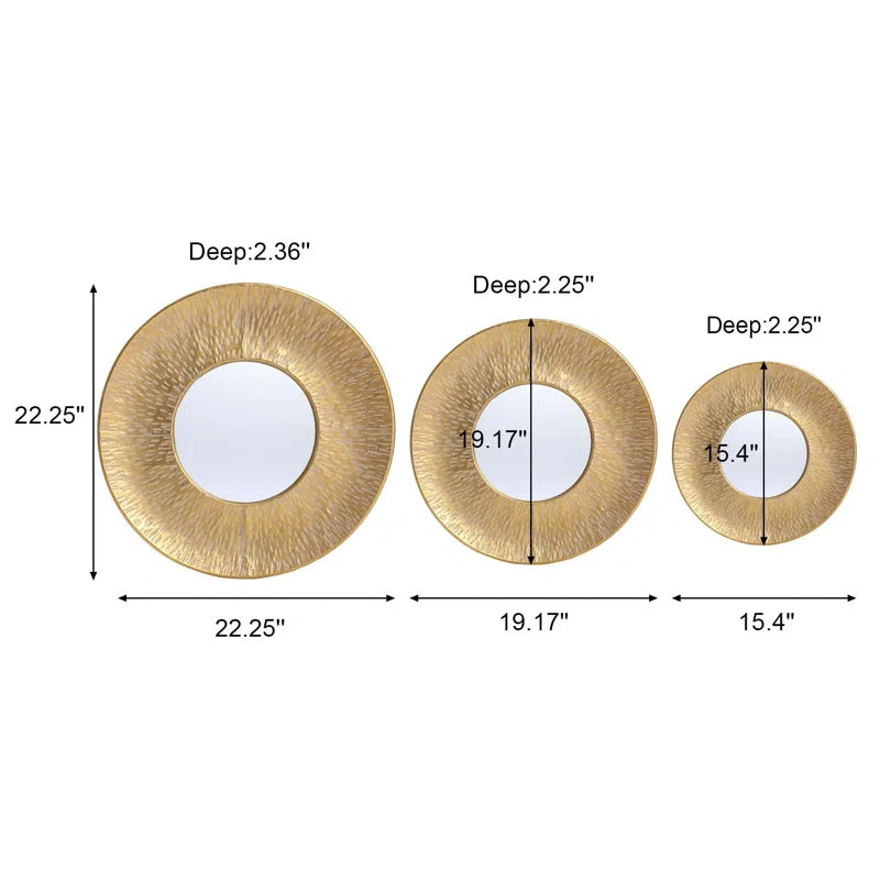 Mikaylee Metal round Mirror