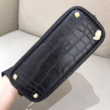 Sleek bag shown from front angle