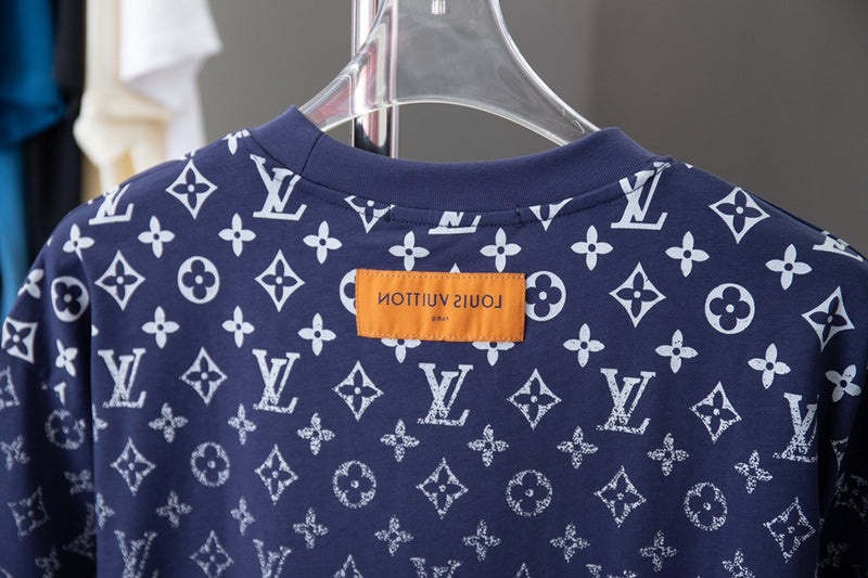 Back view of Louis Vuitton cotton t-shirt with signature branding