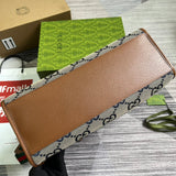 Side profile of signature statement women's handbag – women's designer-style accessory