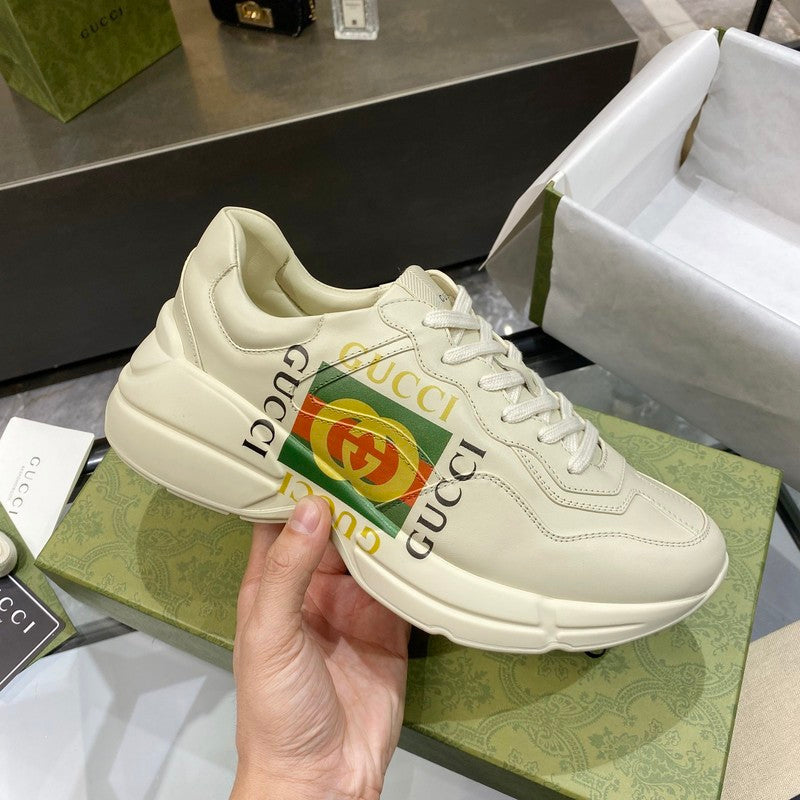 Gucci tonal black luxury sneakers view 10 classic court silhouette
