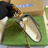 Side profile of premium signature women's handbag – women's designer-style accessory