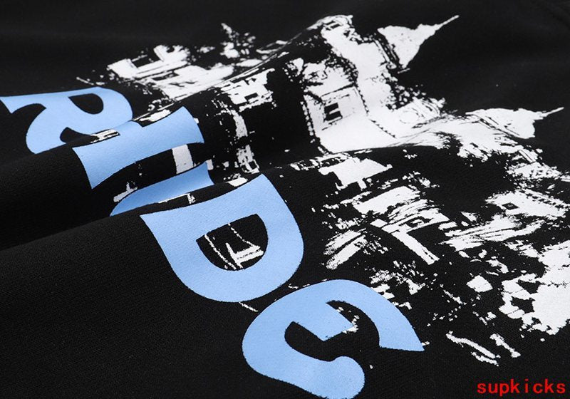 Full styled look of Rhude luxury clothing with signature branding