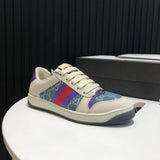 Gucci stone beige luxury sneakers view 6 bold athletic profile