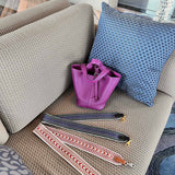 Close-up detail of tailored bag design