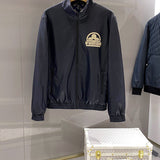 Back view of Louis Vuitton luxury clothing with signature branding