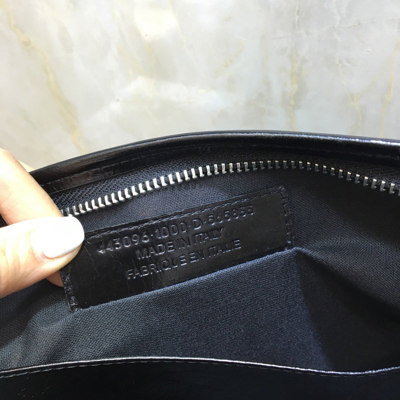 Sophisticated Faux Leather Handbag - Statement Silhouette | Women's Luxury Handbag #1036 - side angle view (image 2) of designer-inspired handbag