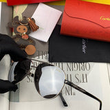 Close-up detail view of Cartier unisex sunglasses