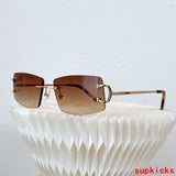 Close-up detail view of Cartier unisex sunglasses