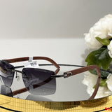 Close-up detail view of Cartier unisex sunglasses