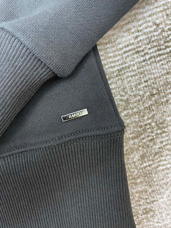 Close-up of Amiri hoodie craftsmanship
