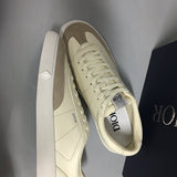 Dior Burgundy High-Top Sneakers - Front View