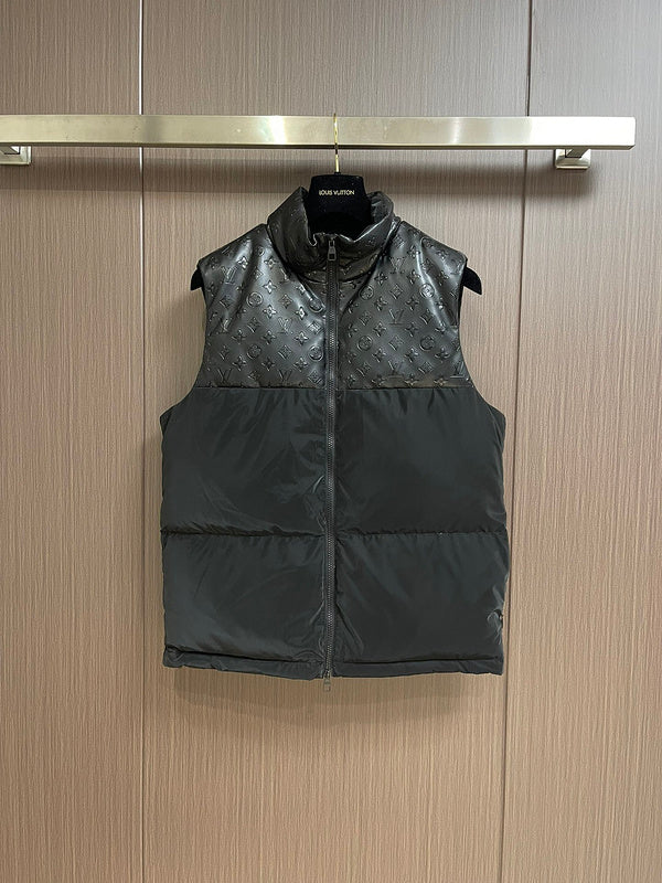 Back view of Louis Vuitton luxury clothing with logo-detail design