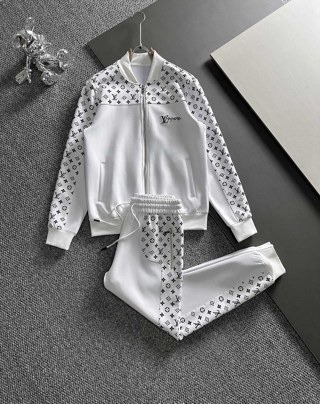 Front view of Louis Vuitton luxury clothing with runway-inspired design