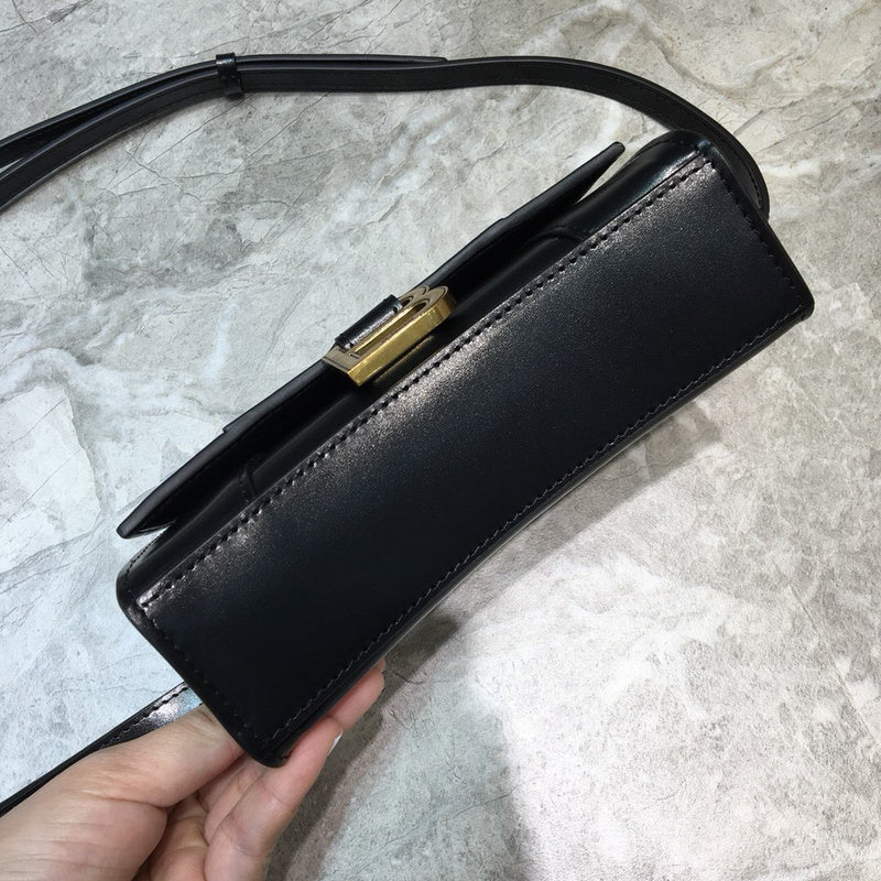 Structured Faux Leather Handbag - Polished Finish | Women's Premium Handbag #1011 - hardware and detail close-up (image 5) of designer-inspired handbag