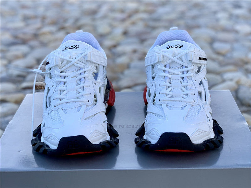 Balenciaga White Knee-High Boots - Angled View