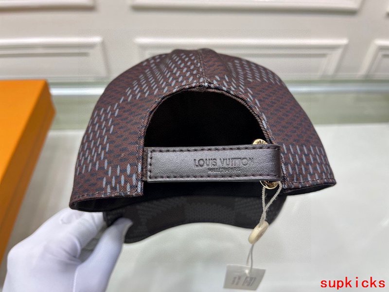 Close-up detail view of Louis Vuitton unisex cap