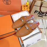 Hermès Grey Low-Top Sneakers - Front View
