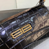 Statement Vegan Leather Handbag - Signature Hardware Accents | Women's Everyday Carry Handbag #443 - interior view (image 6) of designer-inspired handbag