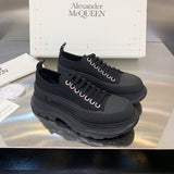 Alexander McQueen Grey Combat Boots - Side Profile View