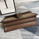 Top view of modern sleek women's handbag – women's luxury accessory