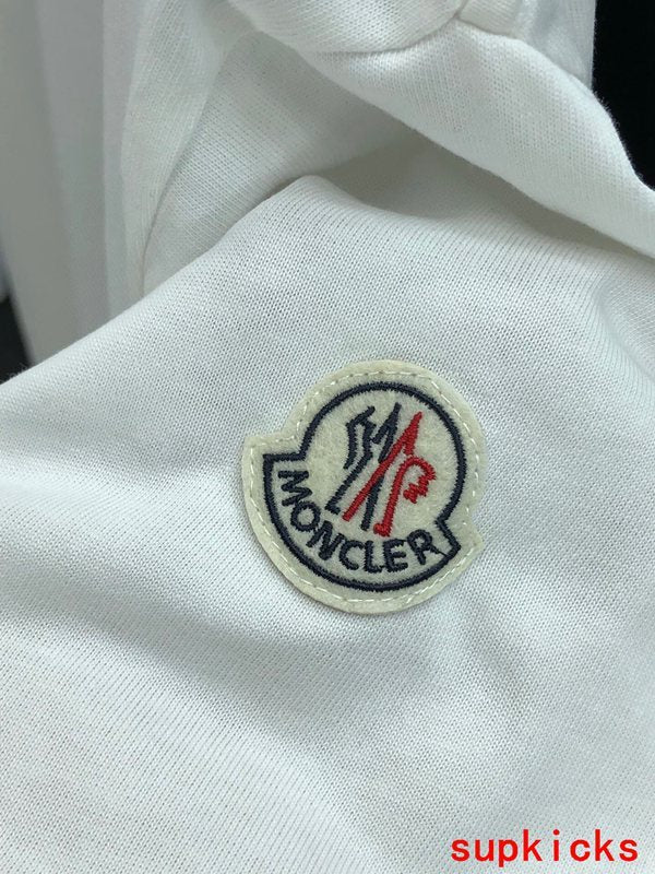 Front view of Moncler luxury clothing with relaxed-fit cut