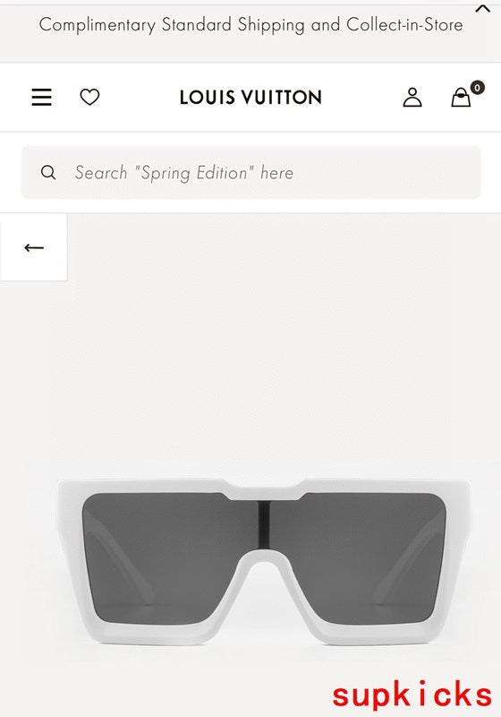 Side view of Louis Vuitton unisex sunglasses