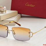 Close-up detail view of Cartier unisex sunglasses