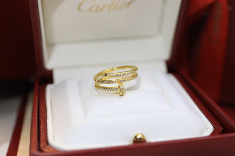 Close-up detail view of Cartier unisex jewelry piece