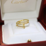 Close-up detail view of Cartier unisex jewelry piece