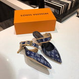 Louis Vuitton Camel Platform Heels - Side Profile View