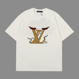 Close-up detail shot of Louis Vuitton cotton t-shirt with tailored silhouette