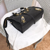 Top view of structured premium women's handbag – women's luxury accessory
