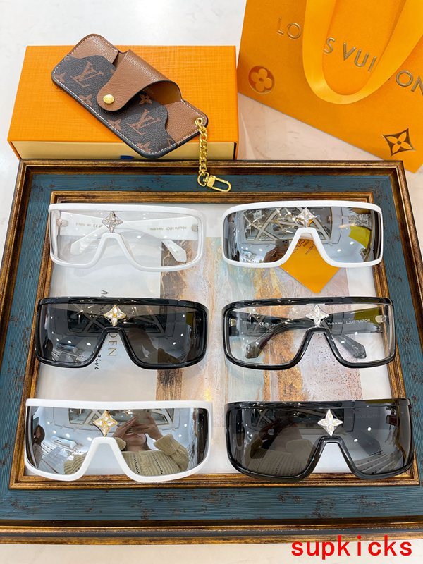 Lifestyle view of Louis Vuitton unisex sunglasses