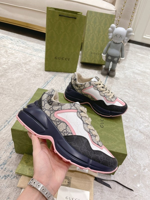 Gucci two-tone luxury sneakers view 6 sleek tonal finish