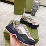 Gucci two-tone luxury sneakers view 6 sleek tonal finish