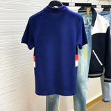 Side profile of Moncler luxury clothing with signature branding