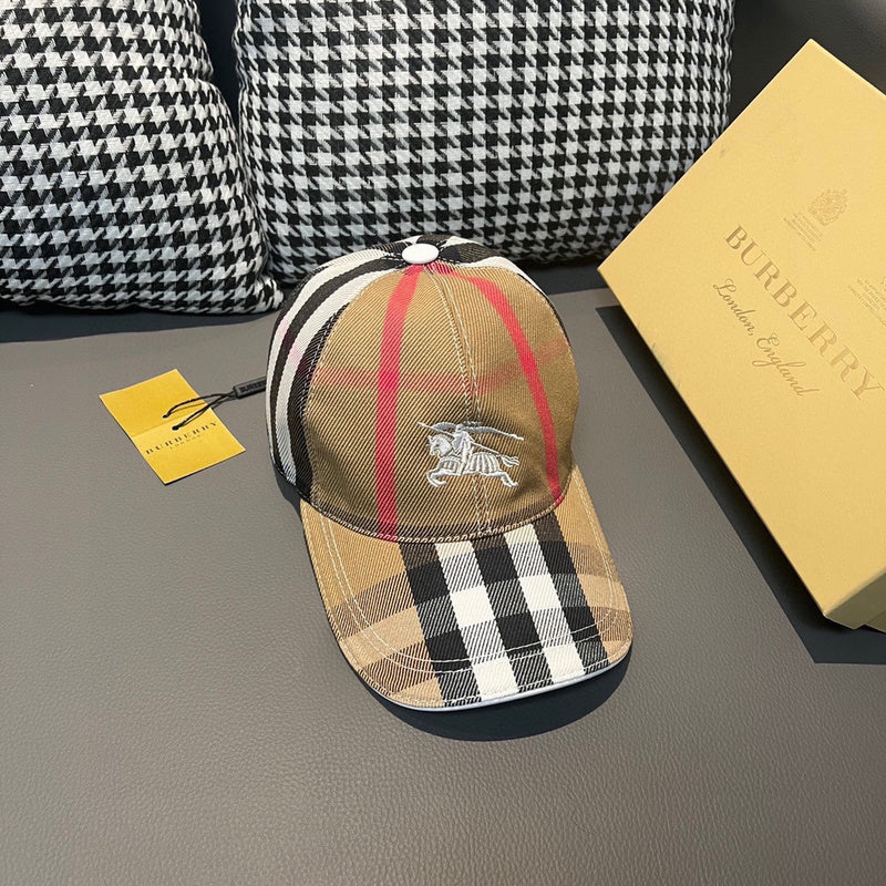 Close-up detail view of Burberry unisex cap
