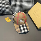 Close-up detail view of Burberry unisex cap